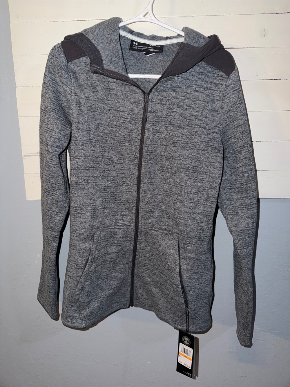 Under Armour Heather Gray Full-Zip Hooded Jacket
